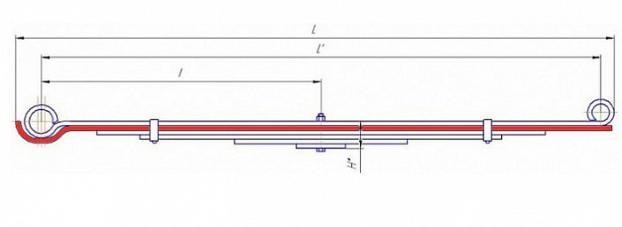 Лист № 2 рессоры задней HYUNDAI 701106HD-2912102/1