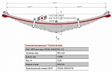 Передний рессорный лист №3 КрАЗ 255Б: 6341, 6444, 5444, 6510, 65101, 64431,613064, 65055, 65053