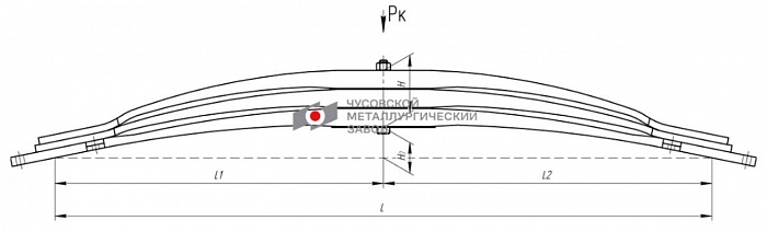 Задняя рессора Mercedes Actros 2531, 2535, 2631, 2640, 3331, 4140