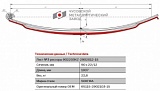 Передний рессорный лист №3 для автомобилей производства ПАО "Камаз" 65115