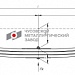 Передняя рессора для автомобилей производства ПАО "Камаз" 65115 3-х листовая