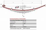 Передний подкоренной рессорный лист №2 Прицеп 2ПТС-4 модель 887Б