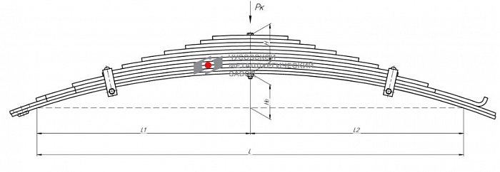 Передняя рессора Урал 55224 11-листовая
