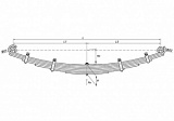 Передняя рессора автобуса Daewoo BS106 7-листовая