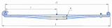 Рессора для а/м пр-ва Камского АЗ мод.5490 передняя (3 листа) 5490-2902012-15/1