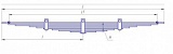 Рессора ЗИЛ 130 задняя дополнительная (9 листов)   130-2913012-02/1
